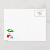 Beach Ball Pool Vorlage Postkarte (Rückseite)