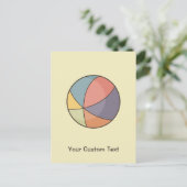 Beach Ball Postkarte (Stehend Vorderseite)