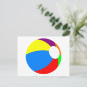 Beach Ball Postkarte (Stehend Vorderseite)