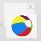 Beach Ball Postkarte (Vorne/Hinten)