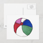 Beach Ball Postkarte (Vorne/Hinten)
