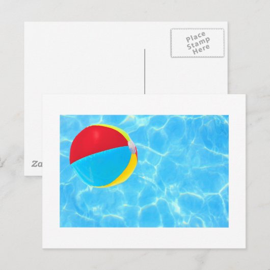 Beach Ball Postkarte (Vorne/Hinten)