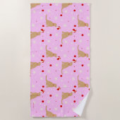 Beach Ball Pup Cotton Candy Pink Beach Blanka Strandtuch (Vorderseite)
