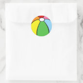 Beach Ball Runder Aufkleber (Tasche)