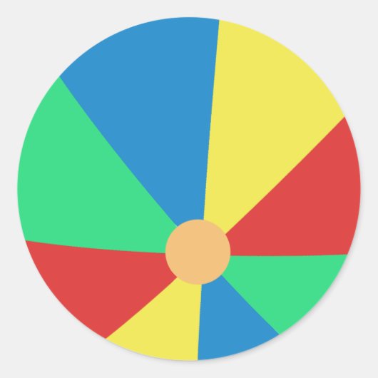 Beach Ball Runder Aufkleber (Vorderseite)
