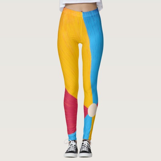 Beach Ball Slate Gray Leggings (Vorderseite)