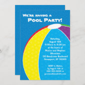 Beach-Ball-Sommer-Party Einladung (Vorne/Hinten)