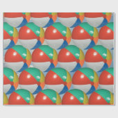 Beach Ball Summer Day Geschenkpapier (Flach)