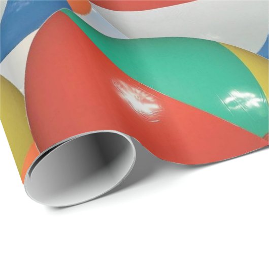 Beach Ball Summer Day Geschenkpapier (Rolleneckpunkt)