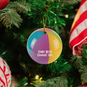 Beach Ball Urlaub Personalisiert Ornament Aus Metall