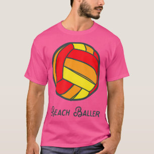 Beach Baller Samstag Sonnenuntergang Volleyball T-Shirt