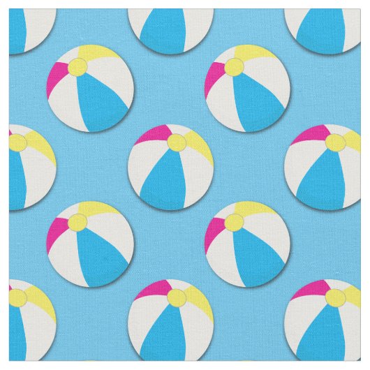 Beach Balls Niedlich Summer Pool Stoff (Nahaufnahme)