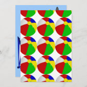Beach Balls Pool Party Einladung (Vorne/Hinten)