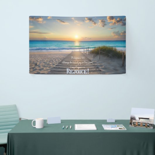 Beach Banner mit den Philippinen 4:4 REJOICE! (Messeveranstaltung)