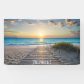 Beach Banner mit den Philippinen 4:4 REJOICE! (Horizontal)