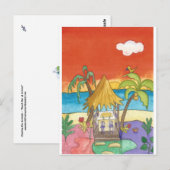 Beach Bar at Sunset Postcard Postkarte (Vorne/Hinten)