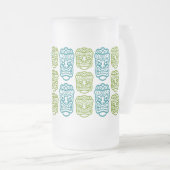 Beach Bar Party Retro Tiki Mattglas Bierglas (VorderseiteRechts)