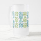 Beach Bar Party Retro Tiki Mattglas Bierglas (Vorderseite Links)