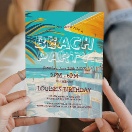 Beach Bar und Beach Party Einladung