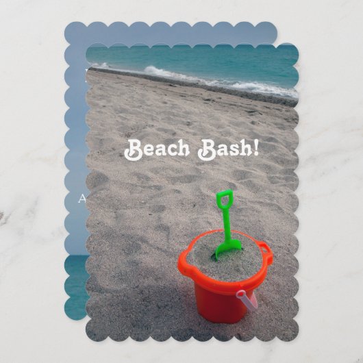 Beach Bash Einladung (Vorne/Hinten)
