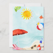 Beach Bash Summer Boy Geburtstagsparty Einladung (Rückseite)