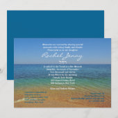 Beach Bat Mitzvah Hochzeit Einladung (Vorne/Hinten)