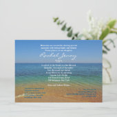 Beach Bat Mitzvah Hochzeit Einladung (Stehend Vorderseite)