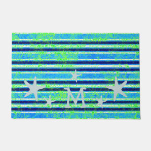 Beach Batik Streifen und Starfish Doormat Fußmatte