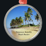 Beach Bavaro Ornament Aus Metall<br><div class="desc">Dominikanische Republik Beach Bavaro, tropisches landschaftliches Foto</div>