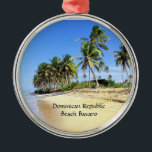 Beach Bavaro Ornament Aus Metall<br><div class="desc">Dominikanische Republik Beach Bavaro,  tropisches landschaftliches Foto</div>
