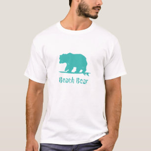 Beach Bear reiten eine Welle, Wh T - Shirt