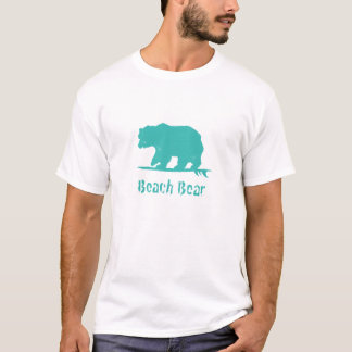 Beach Bear reiten eine Welle, Wh T - Shirt
