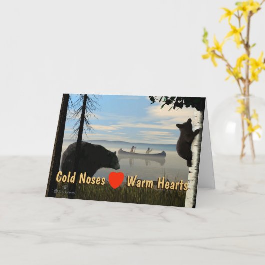 Beach Bears Karte (Gelbe Blume)