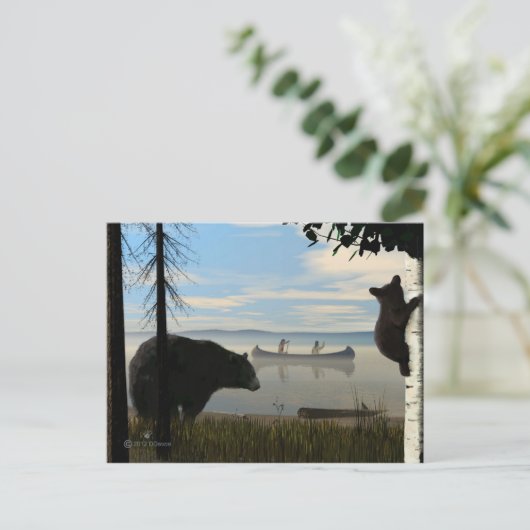 Beach Bears Postkarte (Stehend Vorderseite)