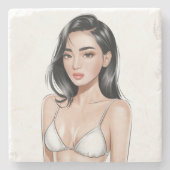 Beach Beauty Untersetzer (Vorderseite)