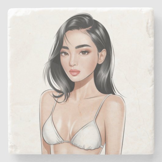 Beach Beauty Untersetzer (Vorderseite)