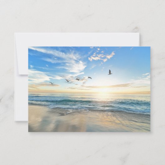 Beach Beerdigung Danke Karte | Memorial Card (Rückseite)