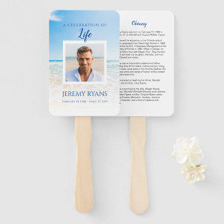 Beach Beerdigung Memorial Hand Fan Fächer