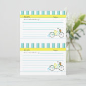 Beach Bicycle Cards Einladung (Stehend Vorderseite)