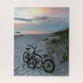 Beach Bicycles Sunset Puzzle (Vertikal)