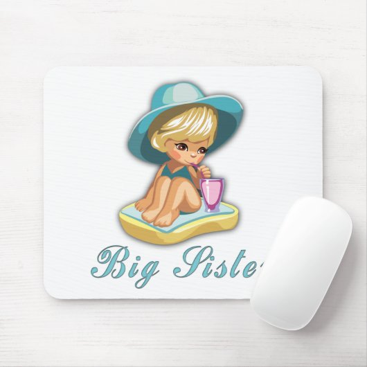 Beach Big Sister Mousepad (Mit Mouse)