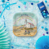 Beach Bike Lighthouse Pappteller (Party)
