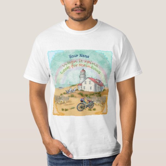 Beach Bike Lighthouse T-Shirt (Vorderseite)