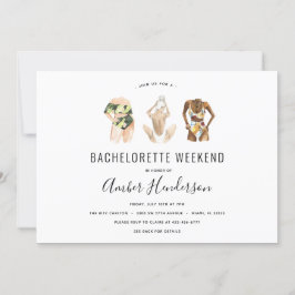 Beach Bikini Bachelorette Itinerary Einladung