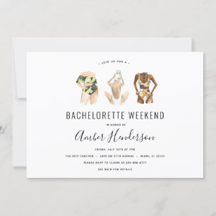Beach Bikini Bachelorette Itinerary Einladung