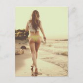 Beach Bikini Foto Postkarte (Vorderseite)