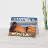 BEACH BIKINI MÄDCHENKARTE KARTE (Vorderseite)