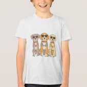 Beach Bikini Trio mit Attitude Tri-Blend Shirt (Vorderseite)