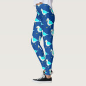 Beach Bird Art Blue Seagulls Leggings (Links)