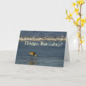 Beach Bird Happy Geburtstag 4 Karte (Gelbe Blume)